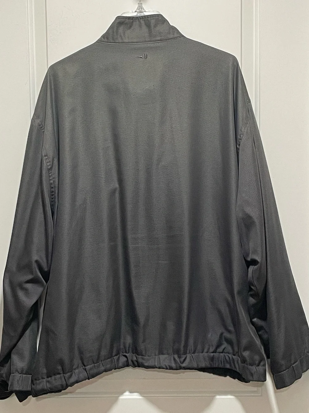 Grand Slam Golf Mens XXL Gray Black Houndstooth Quarter Zip Windbreaker Pullover